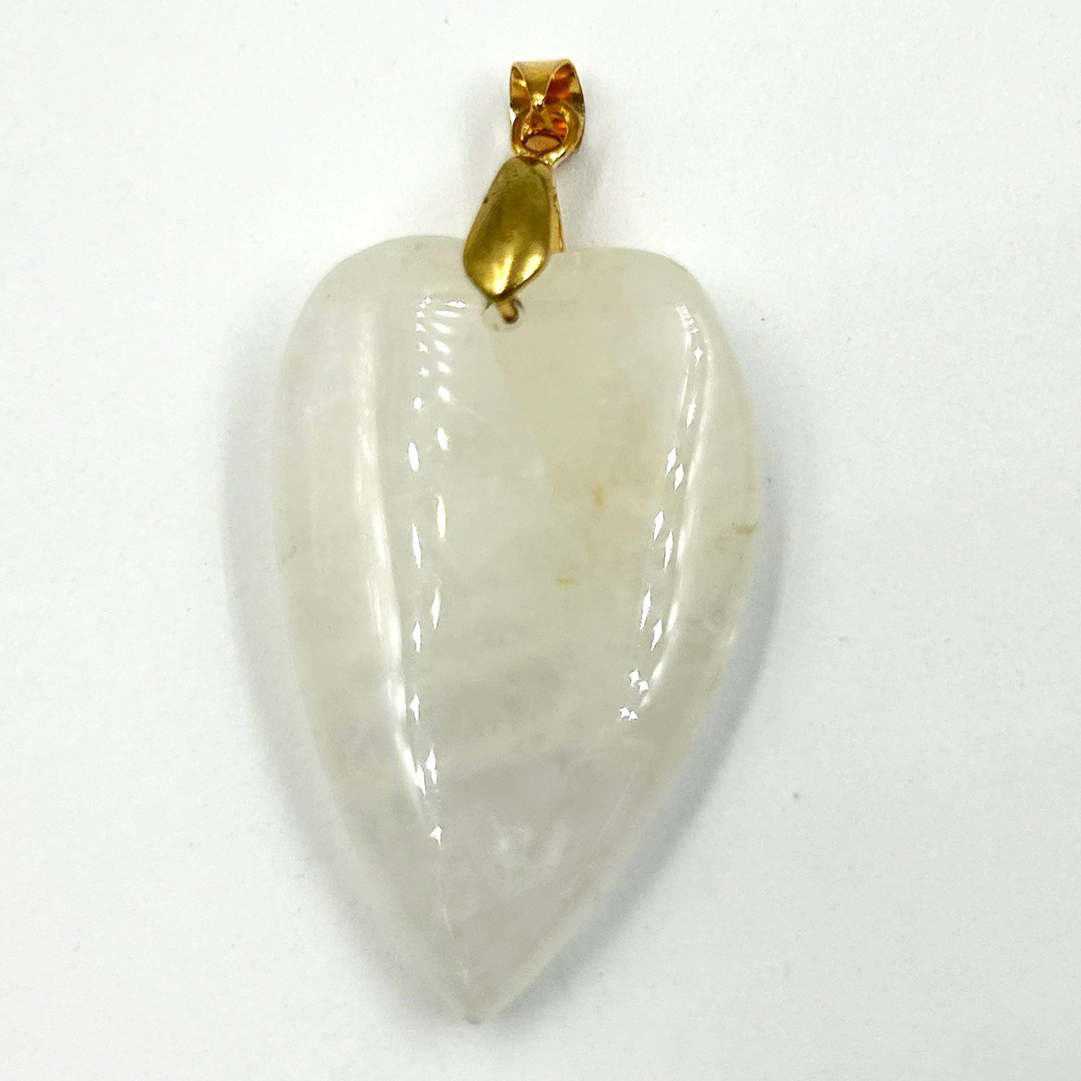 Кулон с горным хрусталем размер 25*39мм цвет золото