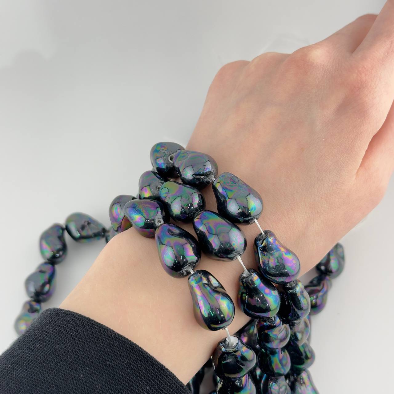 Майорка касуми цвет черный размер 15*22мм